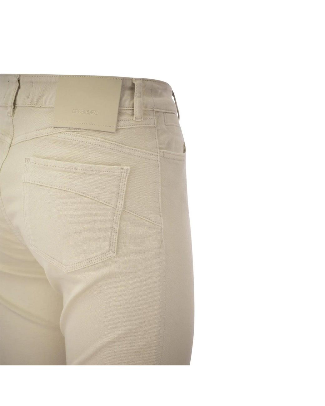 Sportmax Natural Nilly Cotton Denim Jeans