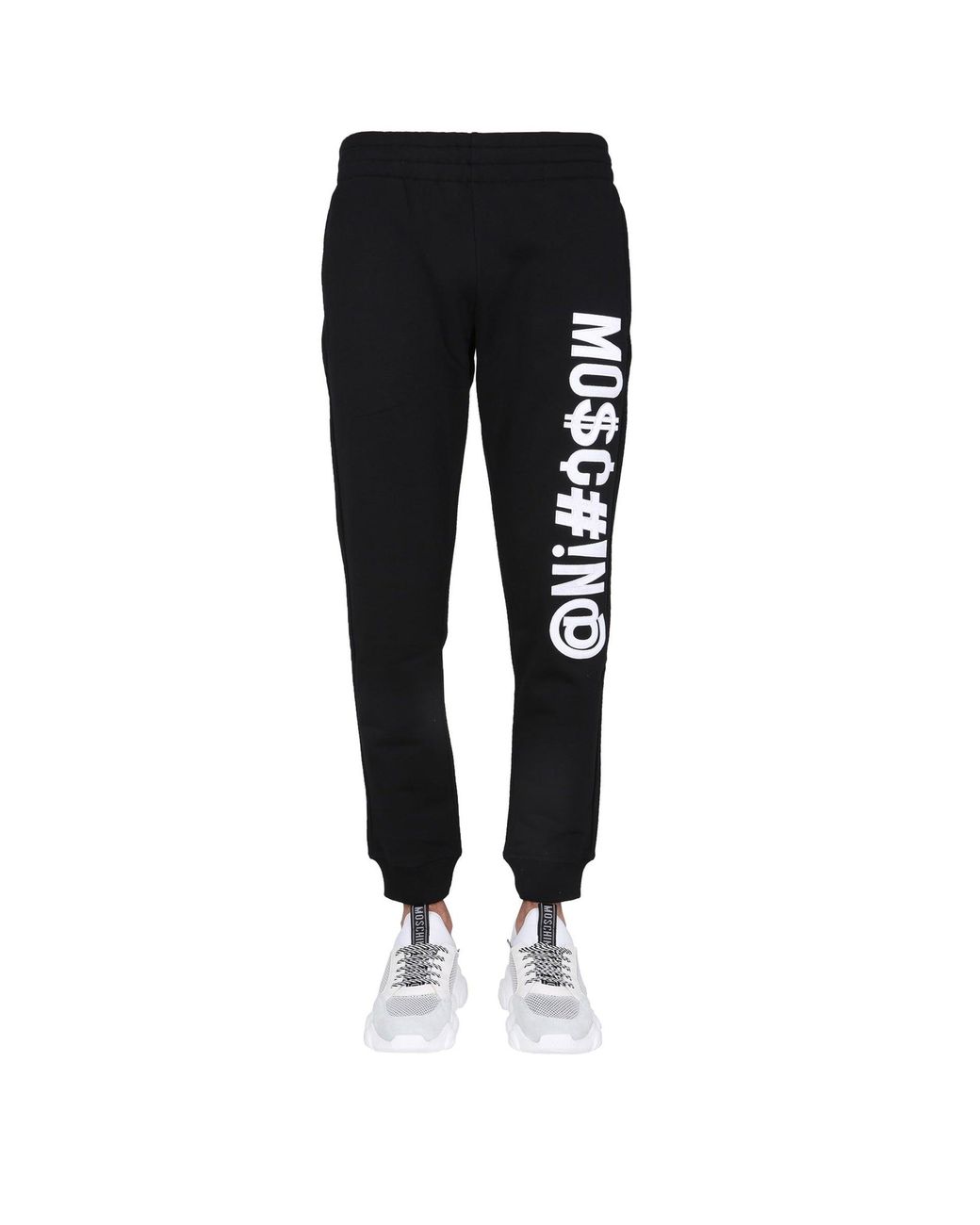 Moschino Couture Black Moschino Logo Jogging Pants for men