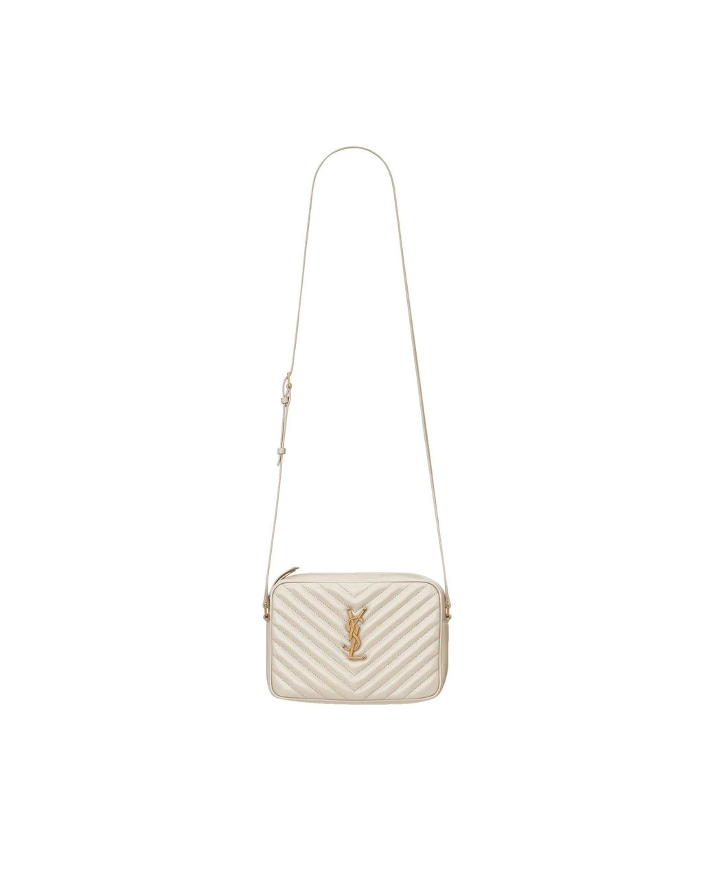 Saint Laurent White Lou Camera Bag