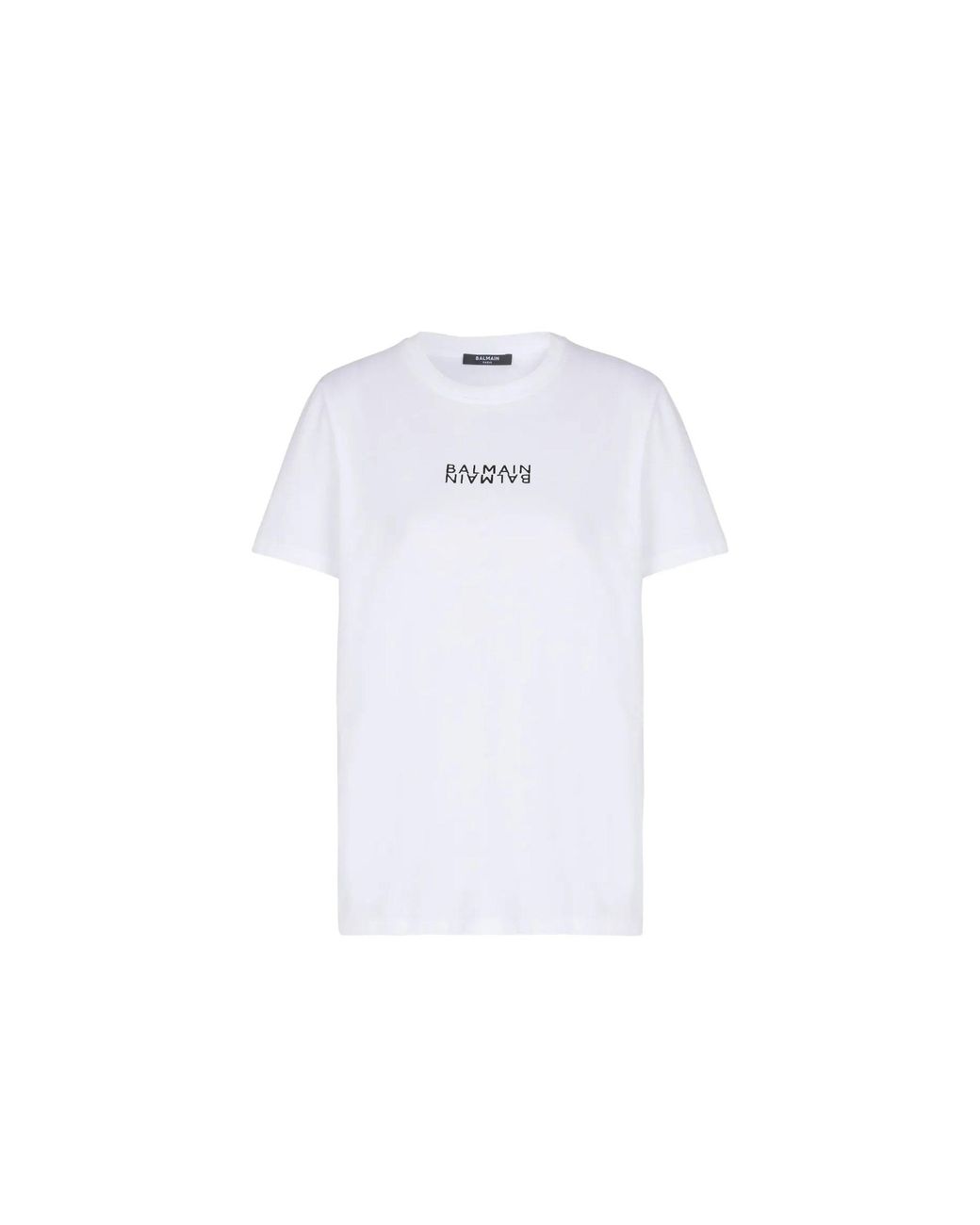 Balmain White Cotton T-Shirt