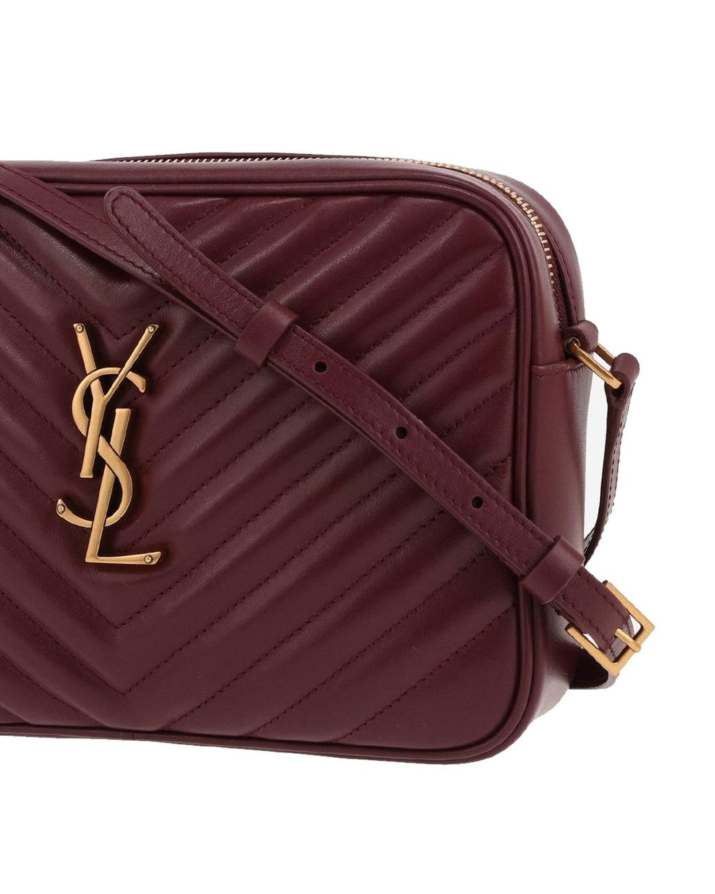 Saint Laurent Purple Medium Lou Camera Shoulder Bag