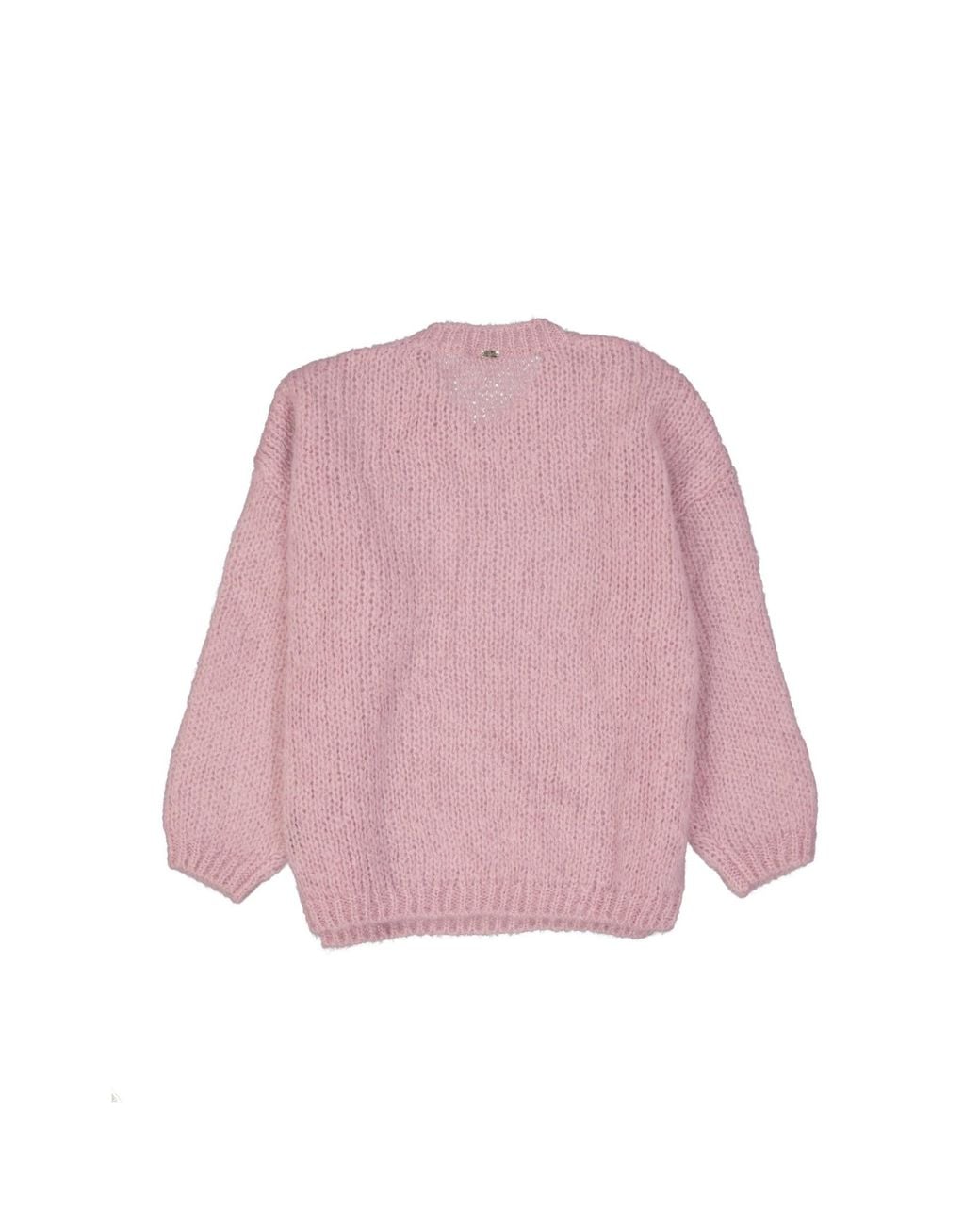 Herno Pink Mohair Wool Sweater