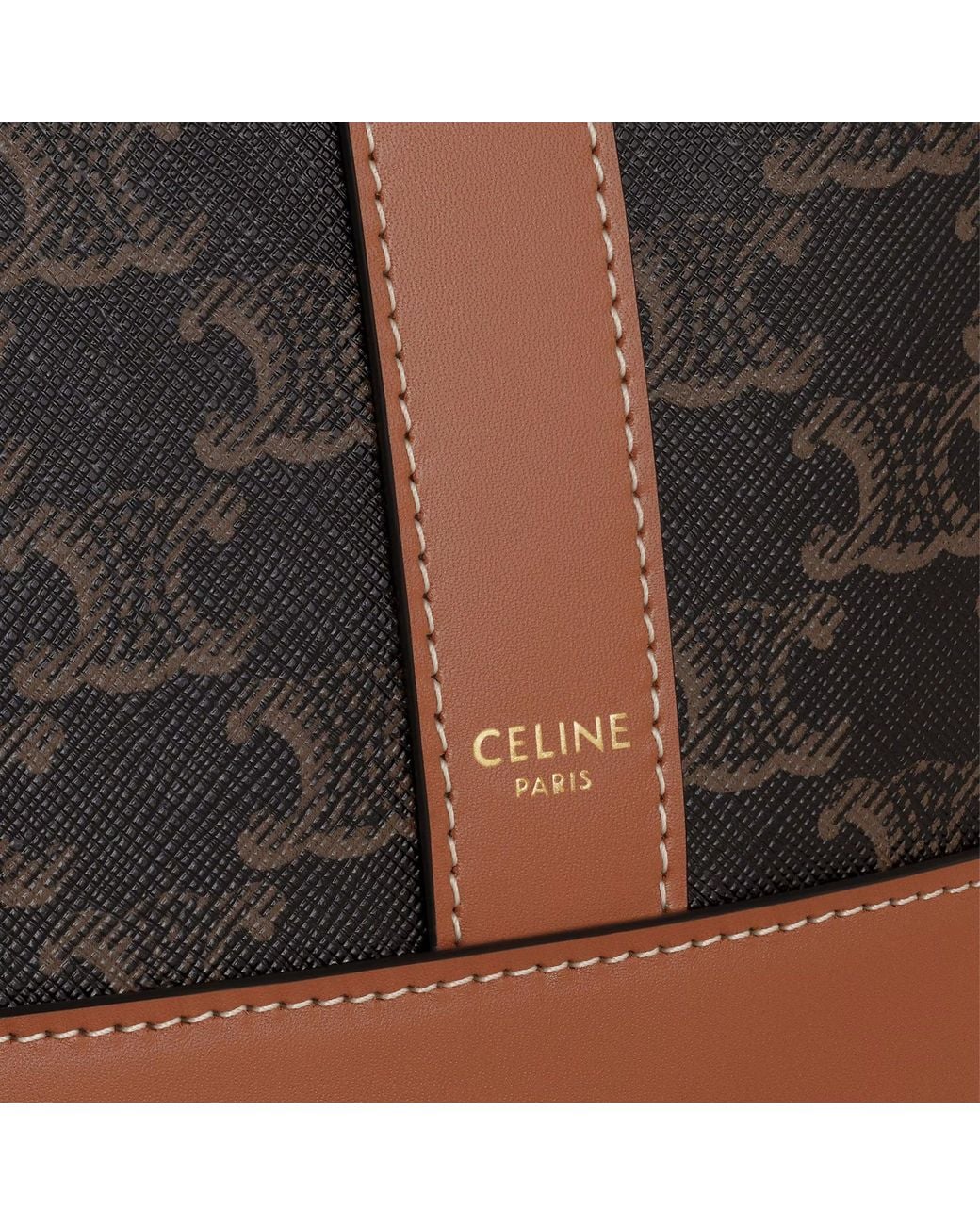 Céline Brown Small Triomphe Bucket Bag