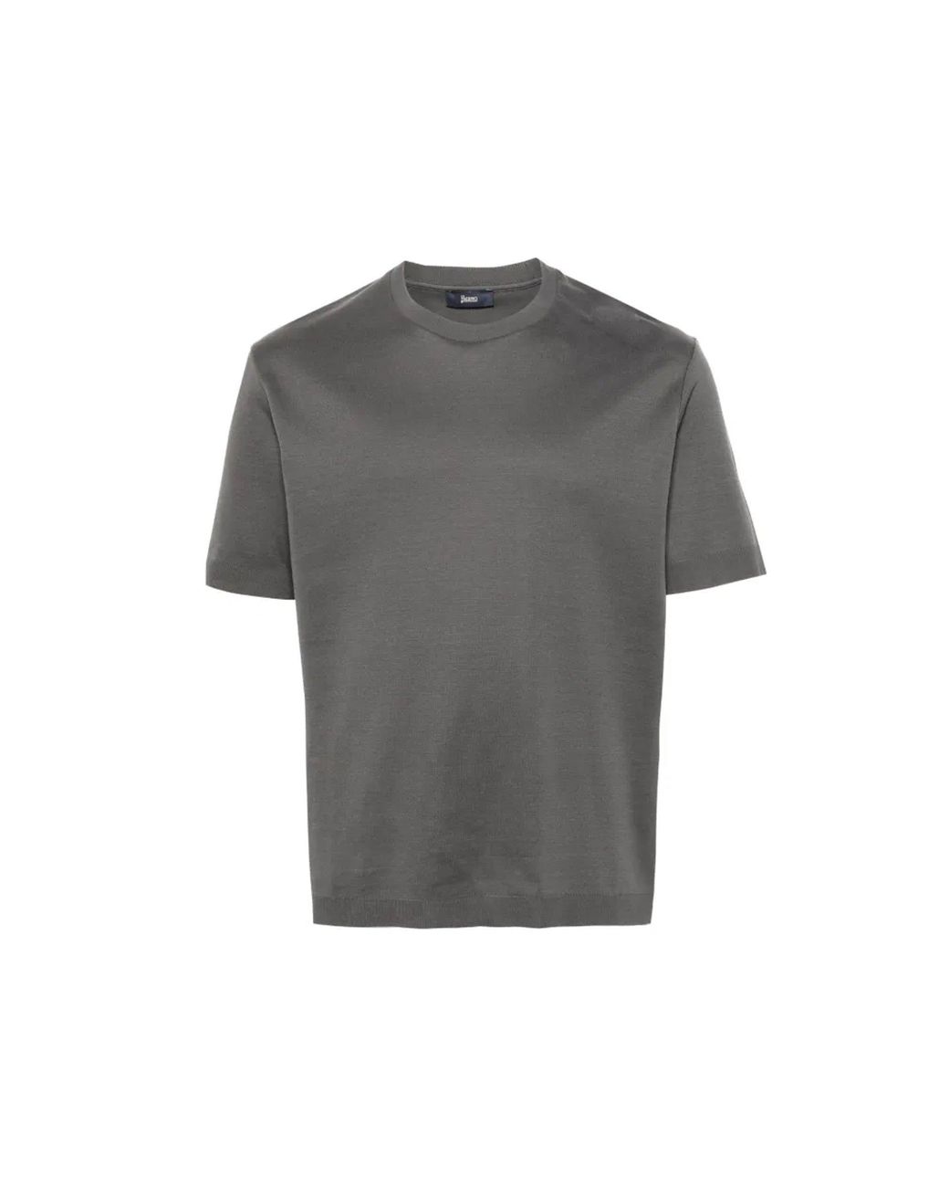 Herno Gray Silk Blend T-Shirt for men