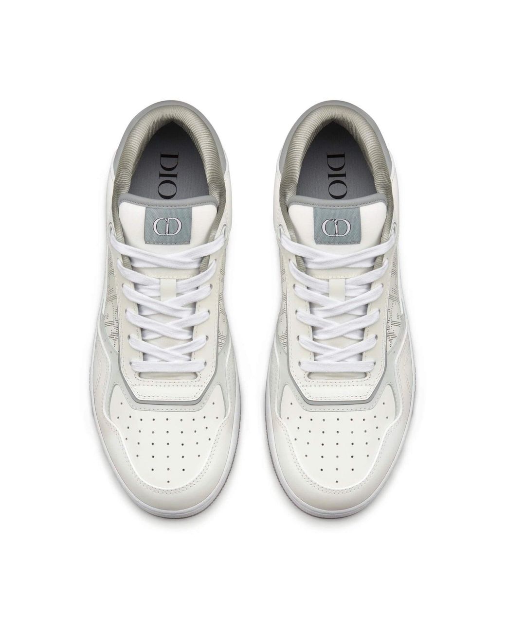 Dior Oblique Leder -Turnschuhe in White für Herren