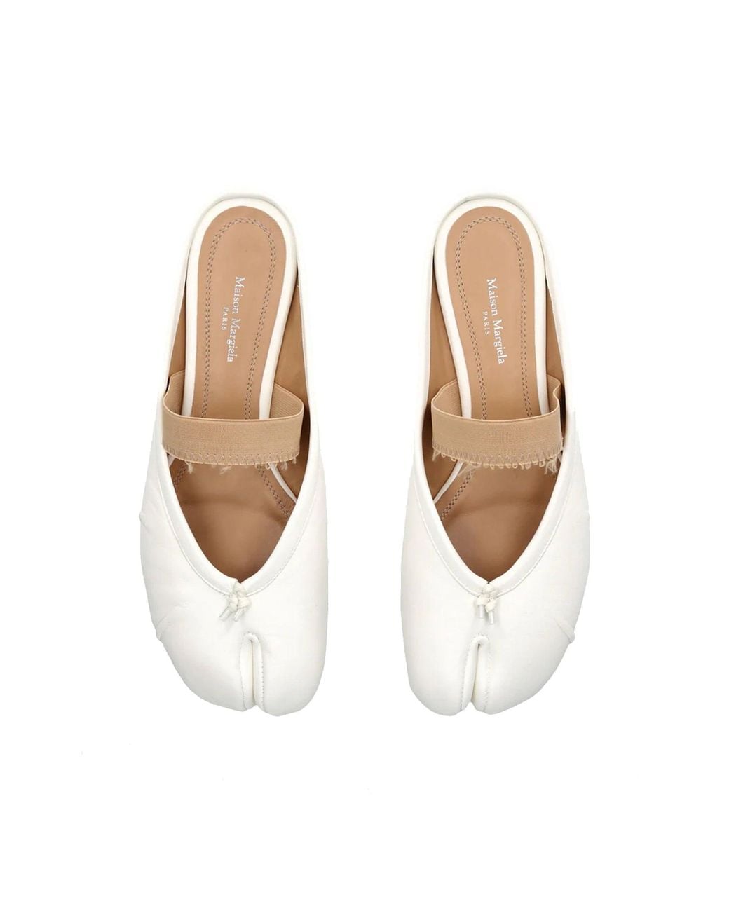 Maison Margiela White Tabi Flat Shoes