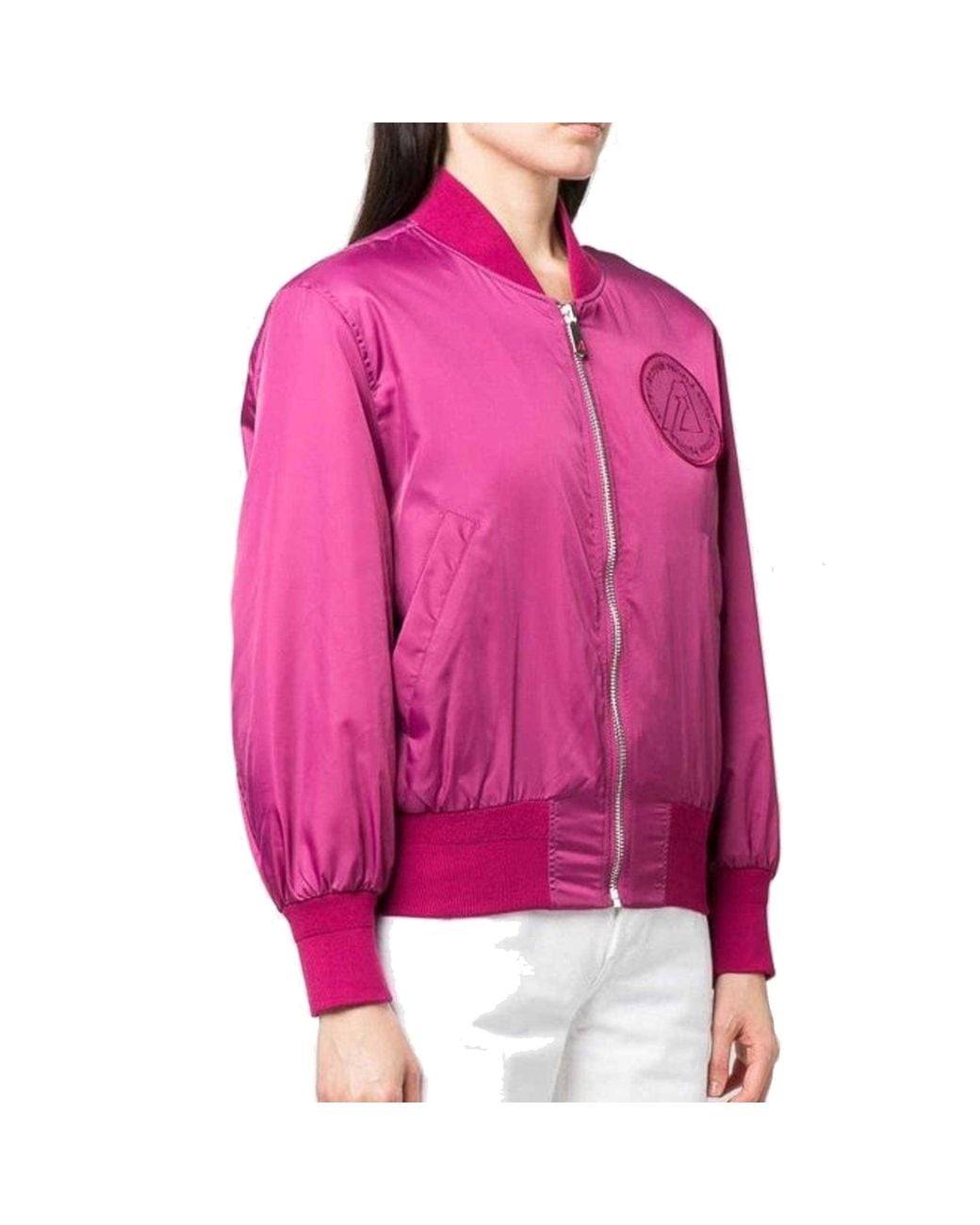Autry Pink Logo Bomber Jacket