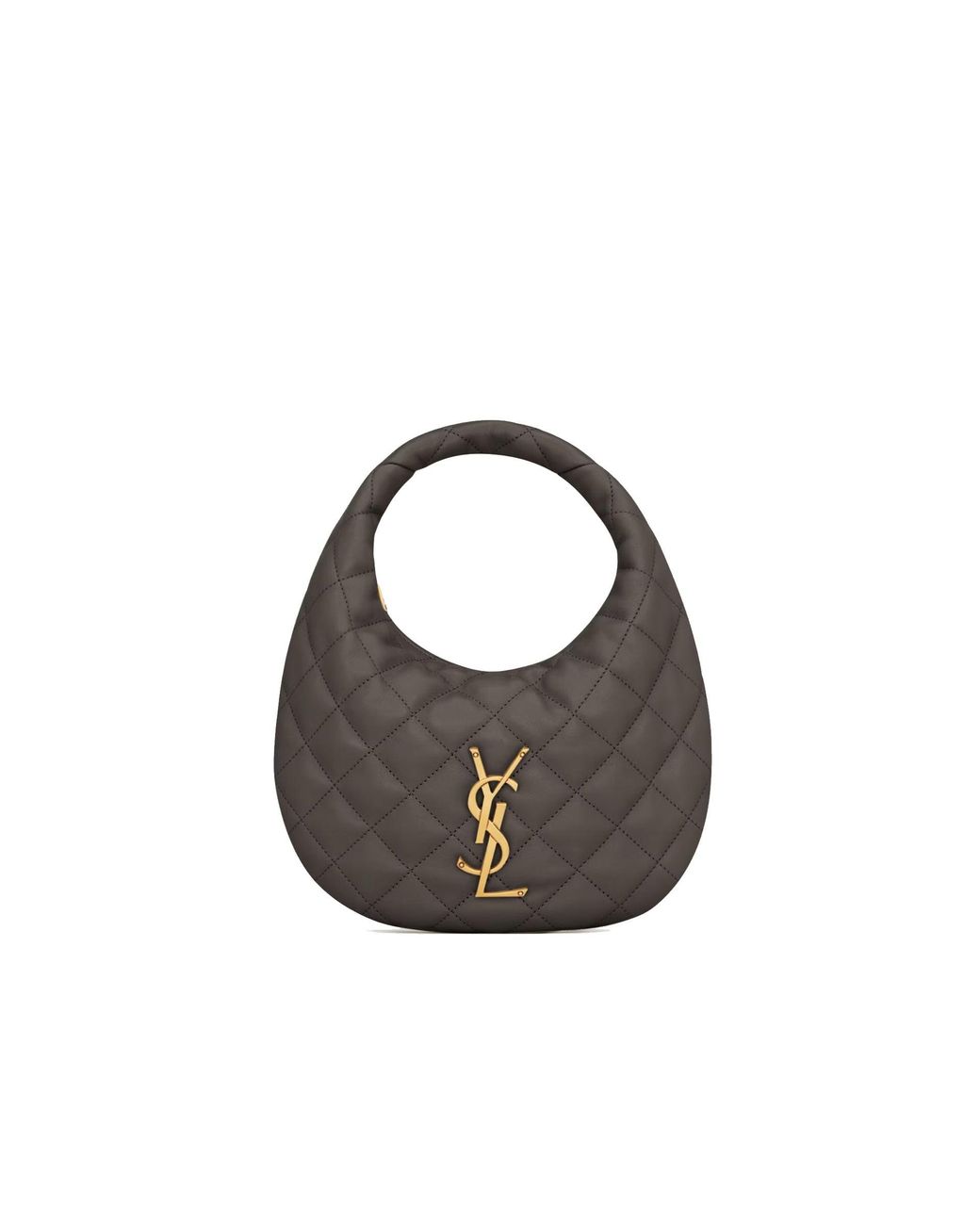 Saint Laurent Gray Icarino Quilted Handbag