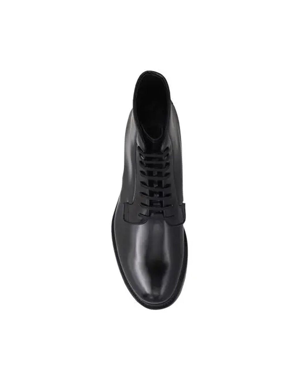 Prada Leder Schnürstiefel in Black für Herren