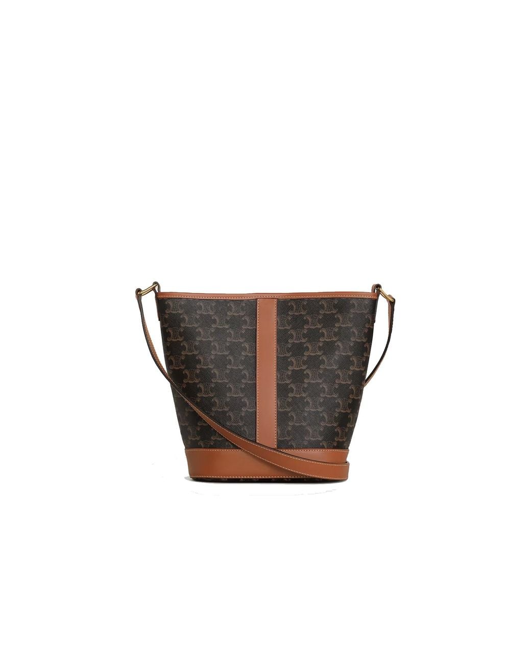 Céline Brown Small Triomphe Bucket Bag