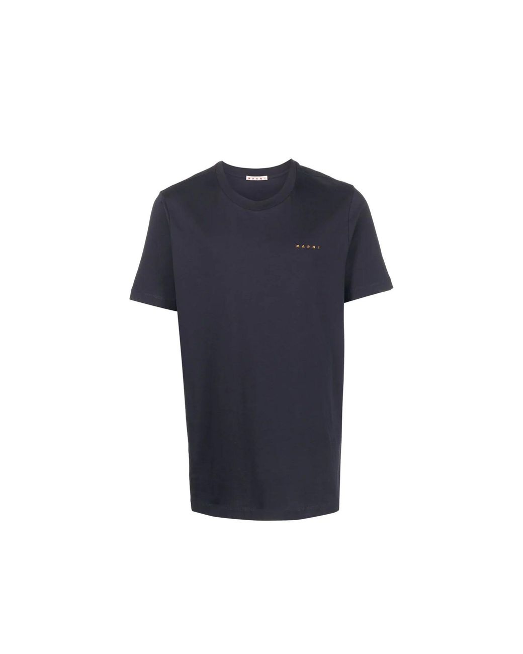 Marni Blue Cotton Logo T-Shirt for men