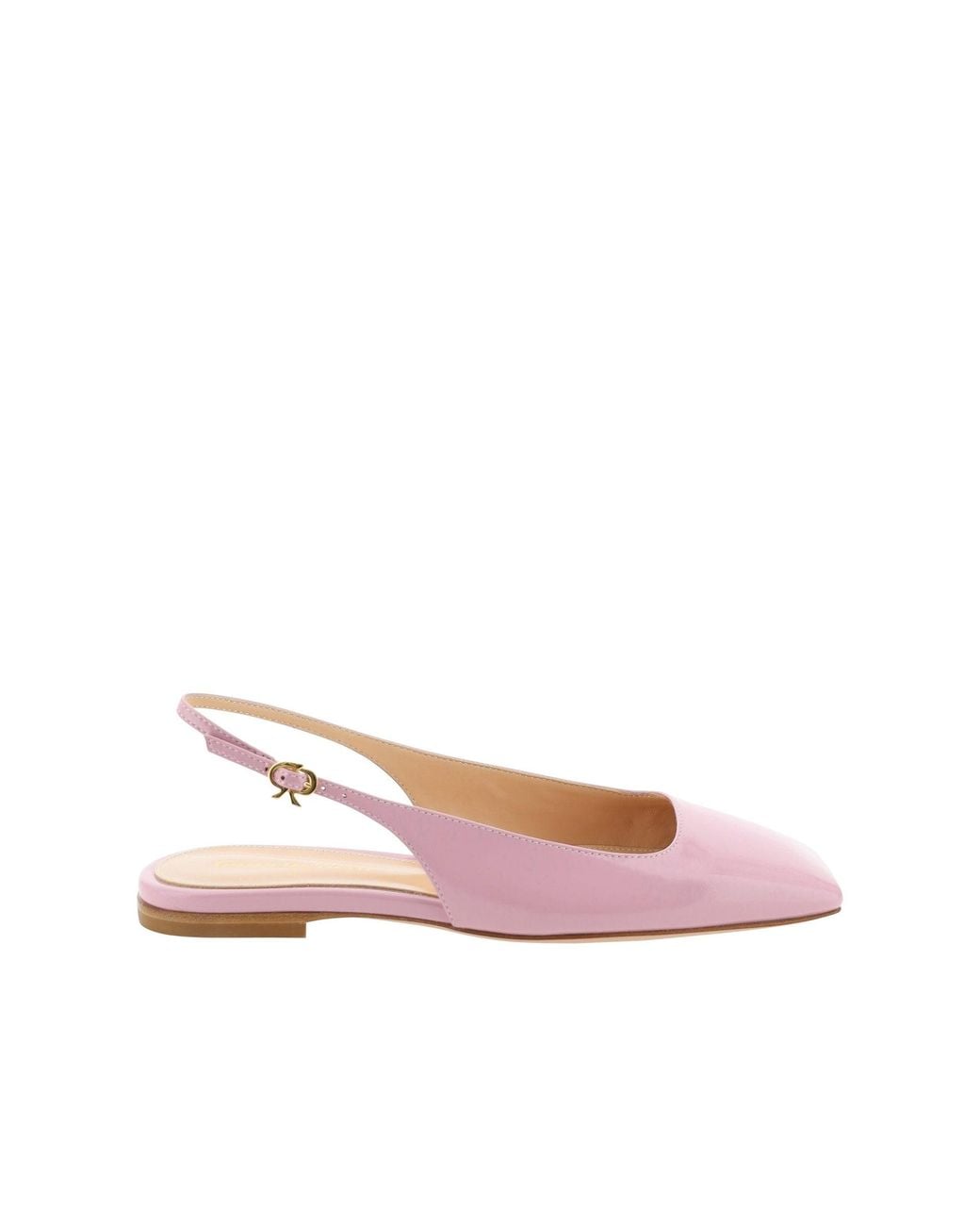 Gianvito Rossi Pink Leather Flat Sandals