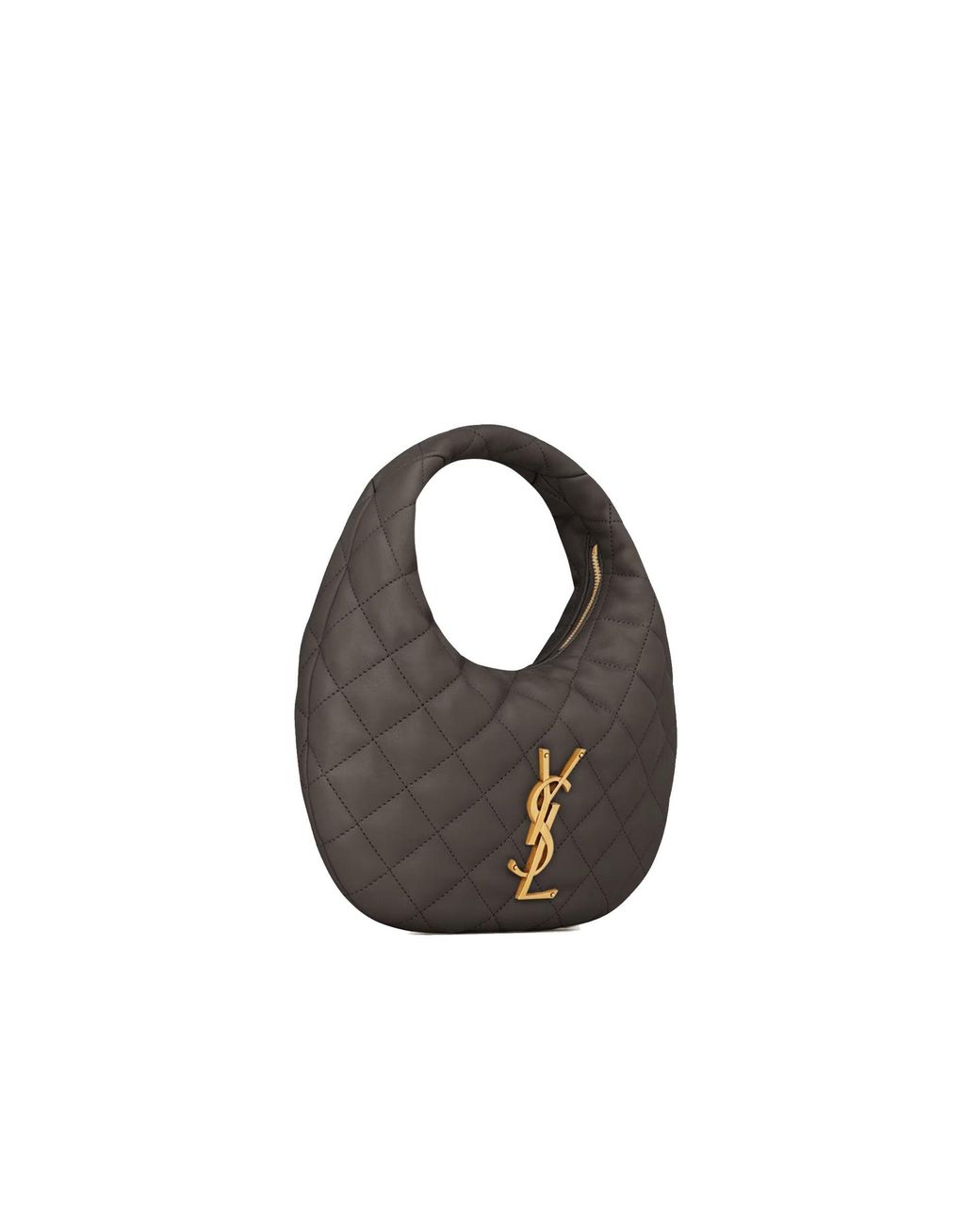 Saint Laurent Gray Icarino Quilted Handbag