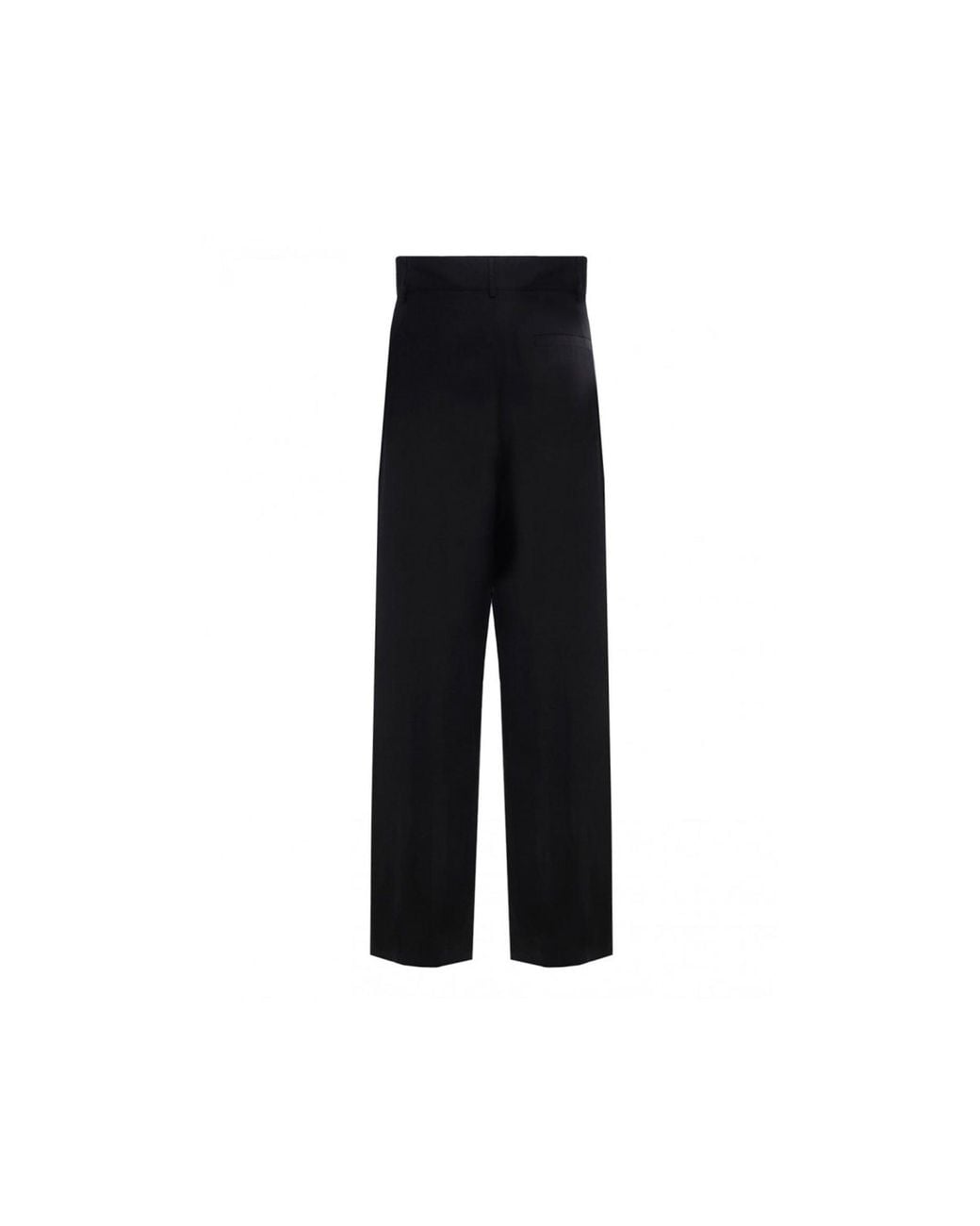Ferragamo Black Silk And Linen Pants