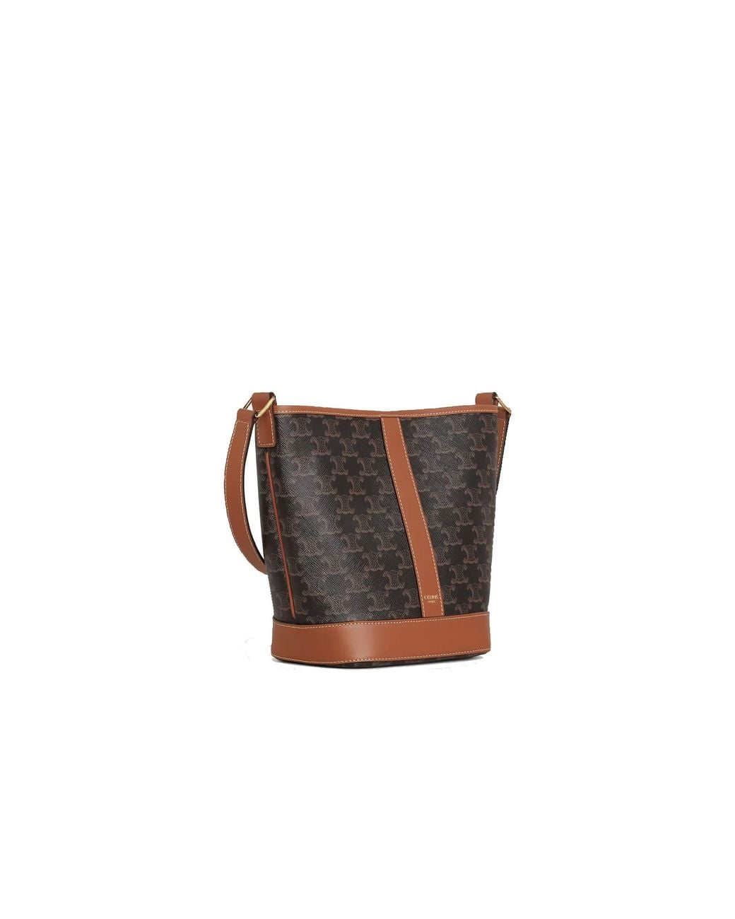 Céline Brown Small Triomphe Bucket Bag