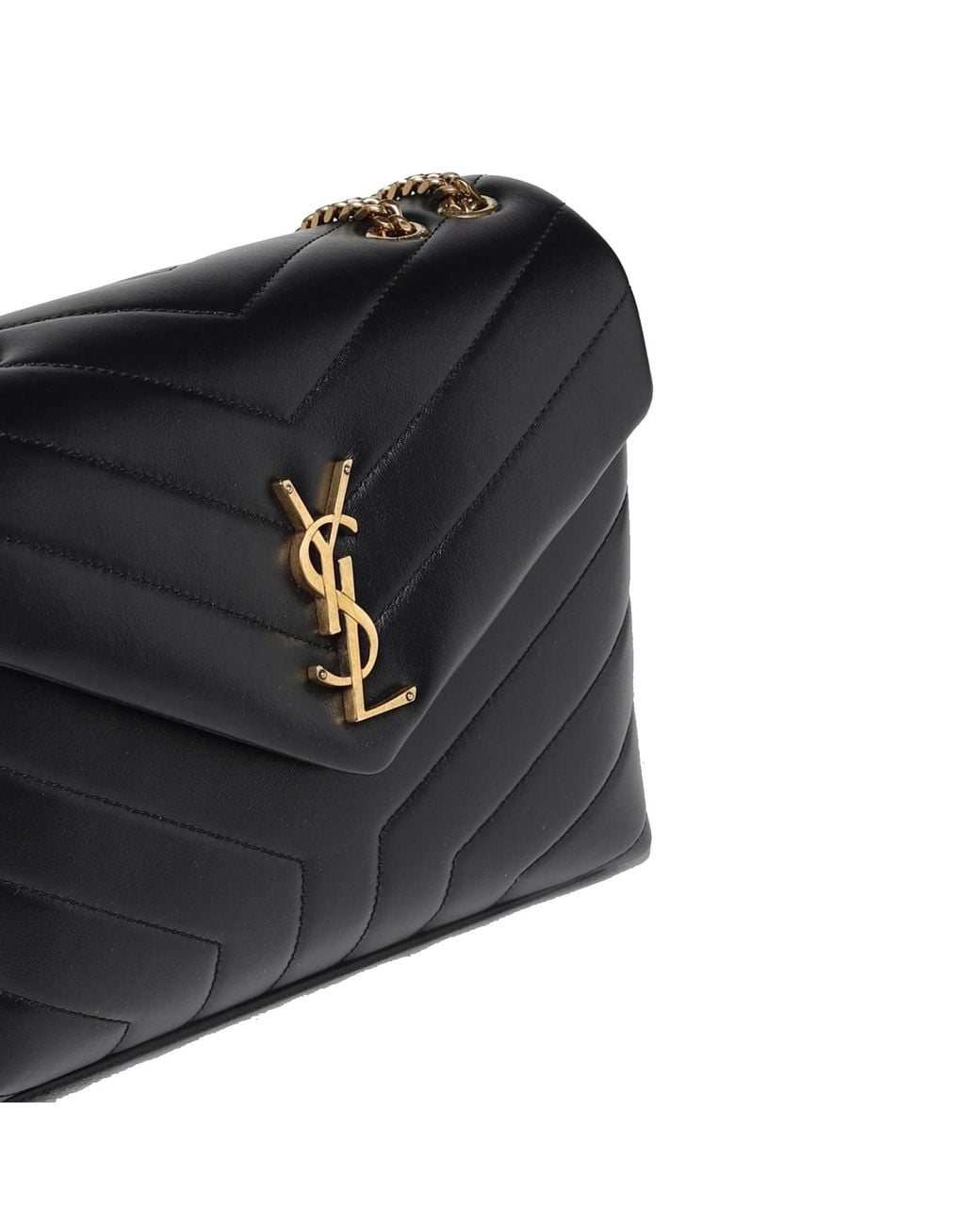 Saint Laurent Black Loulou Leather Bag