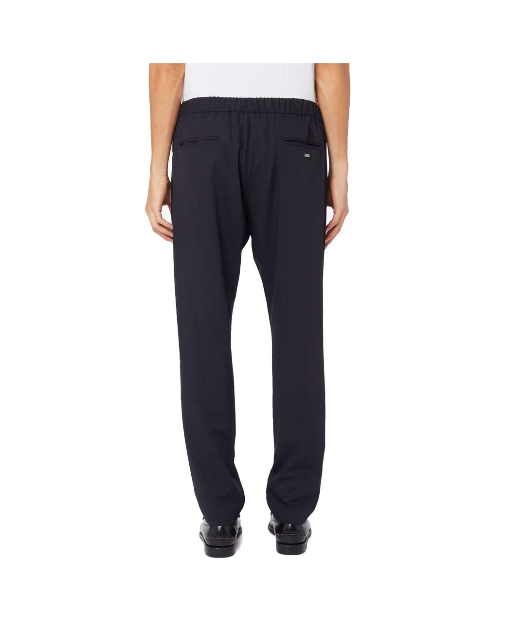 Herno Blue Casual Wool Pants for men