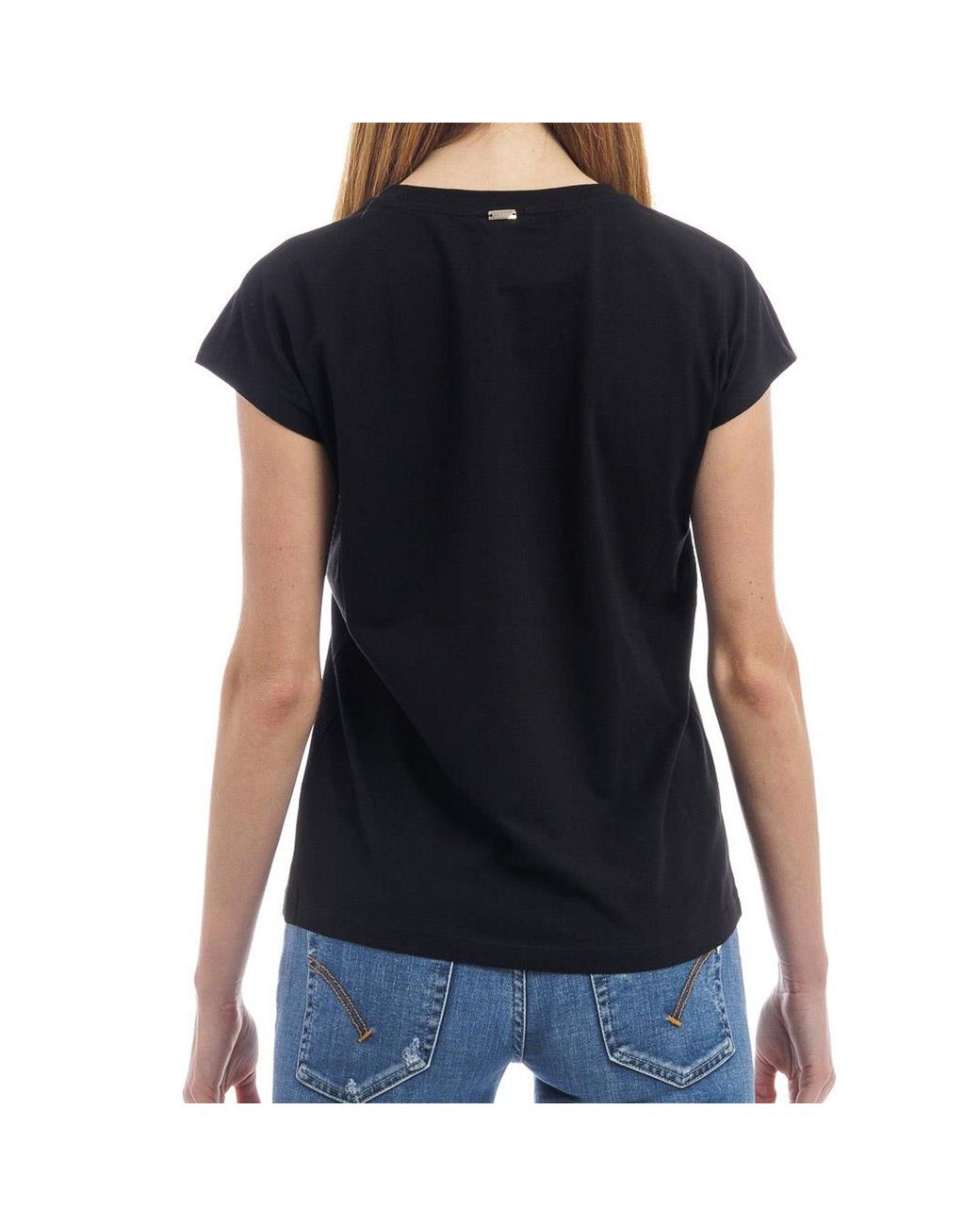 Herno Black Crystal-Embellished Logo T-Shirt