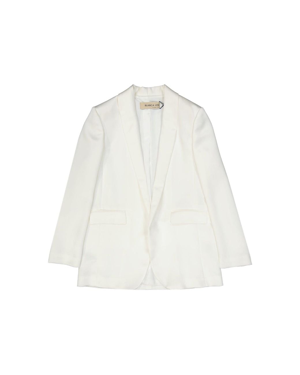 Blanca Vita White Satin Effect Jacket