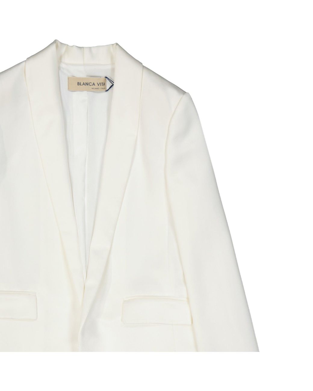 Blanca Vita White Satin Effect Jacket