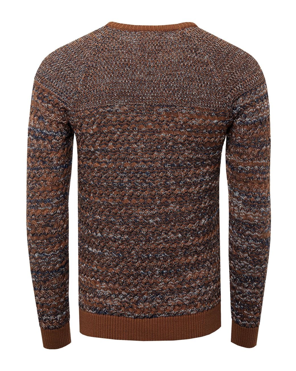 Rusty Neal Side Button-Placket Rundhals-Pullover in Brown für Herren