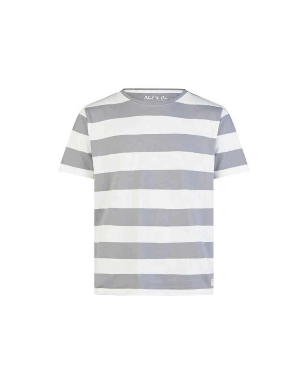 Phil & Co. Berlin Shortama Korte Pyjama Set Grijs Gestreept in het Gray voor heren