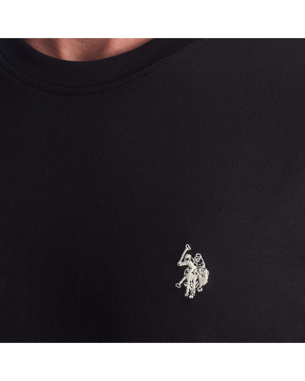 U.S. POLO ASSN. Black Cotton Short Sleeve T-Shirt Us42154026 for men