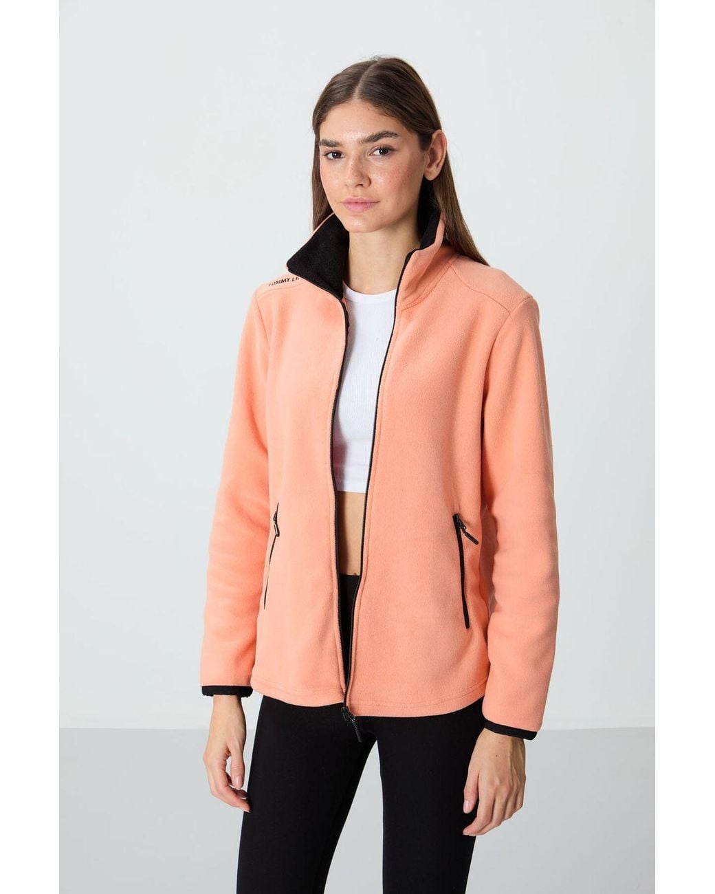 TOMMY LIFE Natural Plush Zip-Front Sweatshirt