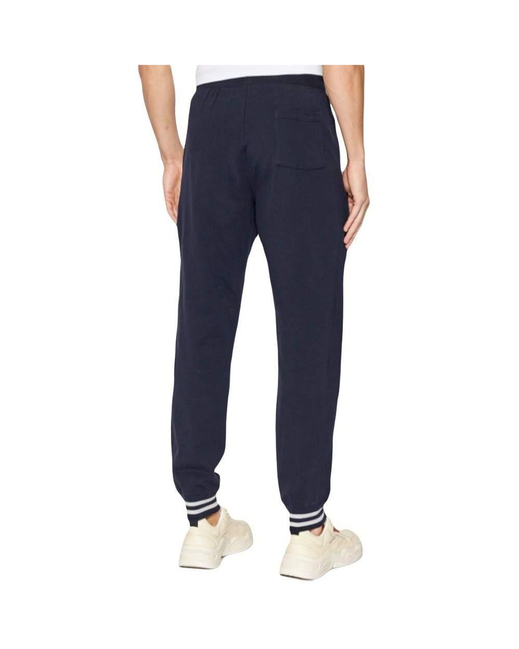 Guess Joggingbroek Voor Met Klassiek Driehoekig Logo in het Blue voor heren