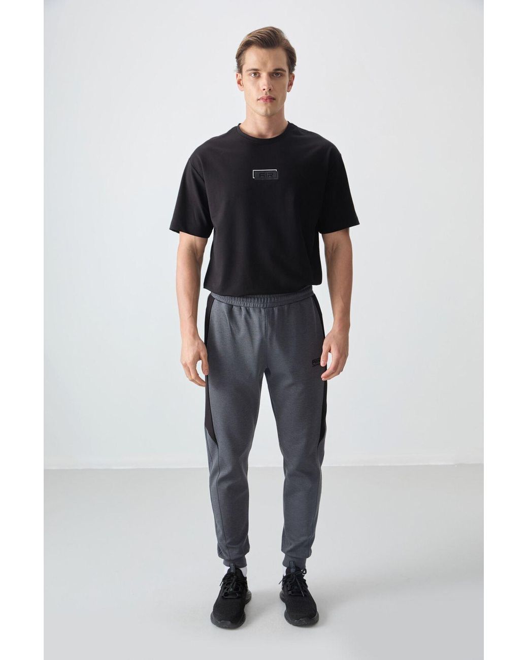 TOMMY LIFE Blue Regular-Fit Fleece Sweatpants for men