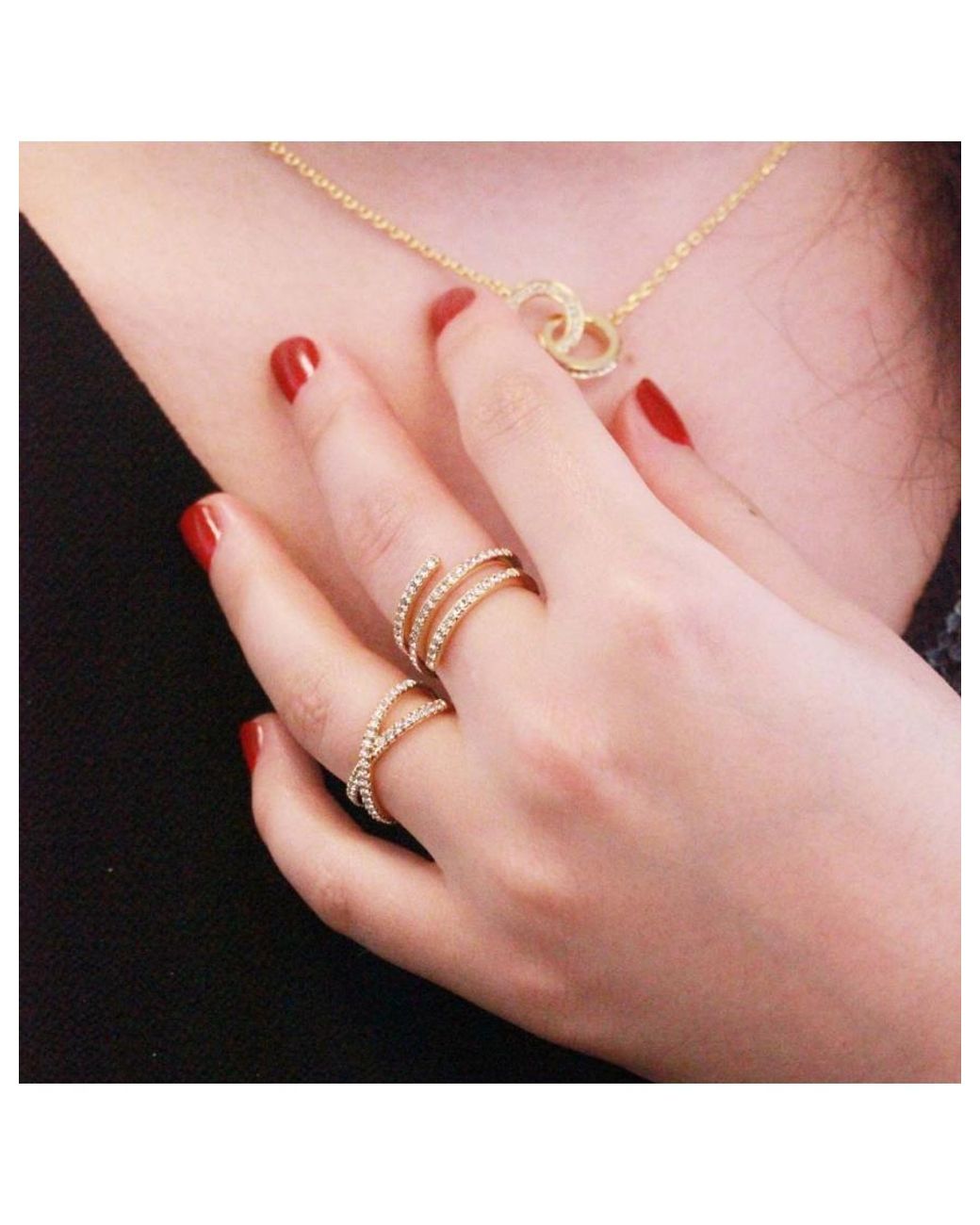 Myc Paris Metallic Spiralförmiger Ring