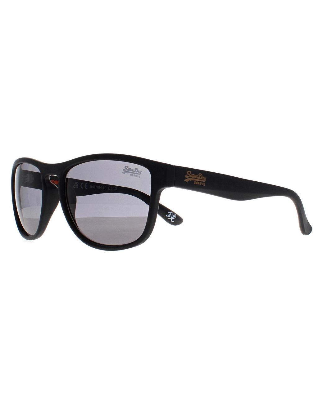 Superdry Rockstar 104B Matzwarte Smoke Zonnebril in het Black voor heren
