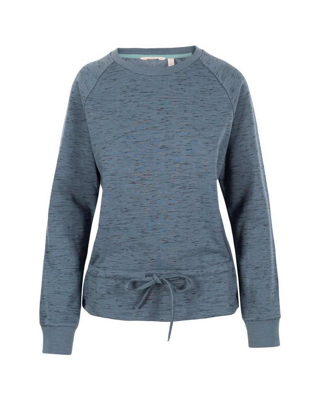 Trespass Blue Ladies Gretta Marl Round Neck Sweatshirt (Pewter)