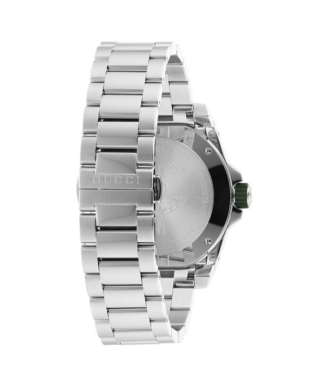 Gucci Ya136222 Duik Herenhorloge 45Mm in het Metallic voor heren