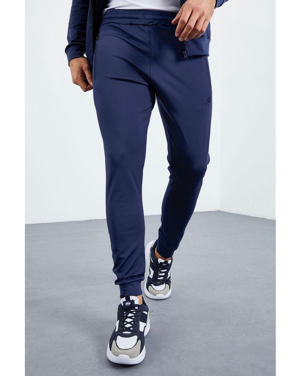 TOMMY LIFE Blue Scuba Knit Sweatshirt And Pants Set for men