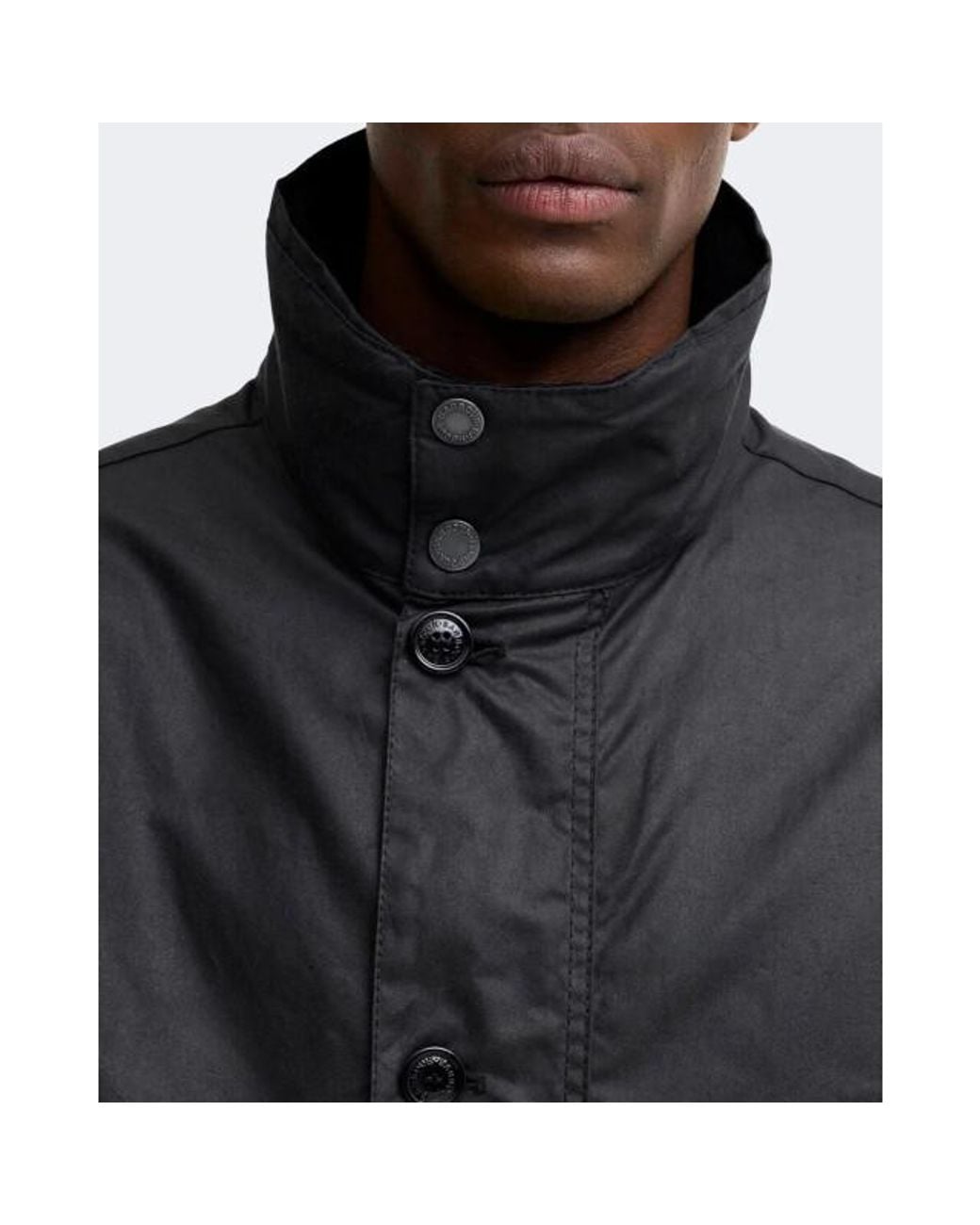 Barbour Modern Powell Gewaxte in het Black voor heren