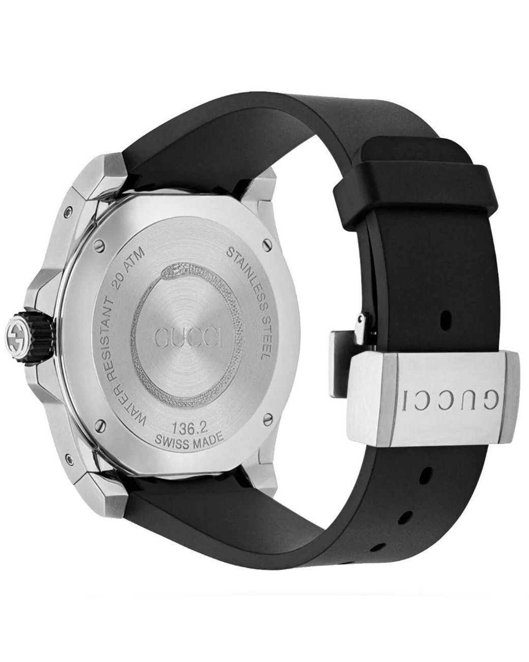 Gucci Ya136217 Zwarte Slangenwijzerplaat Herenhorloge in het Black voor heren