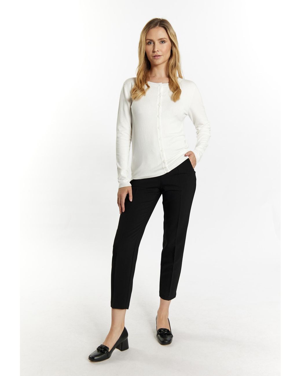 Usha Vest Wolwit in het White