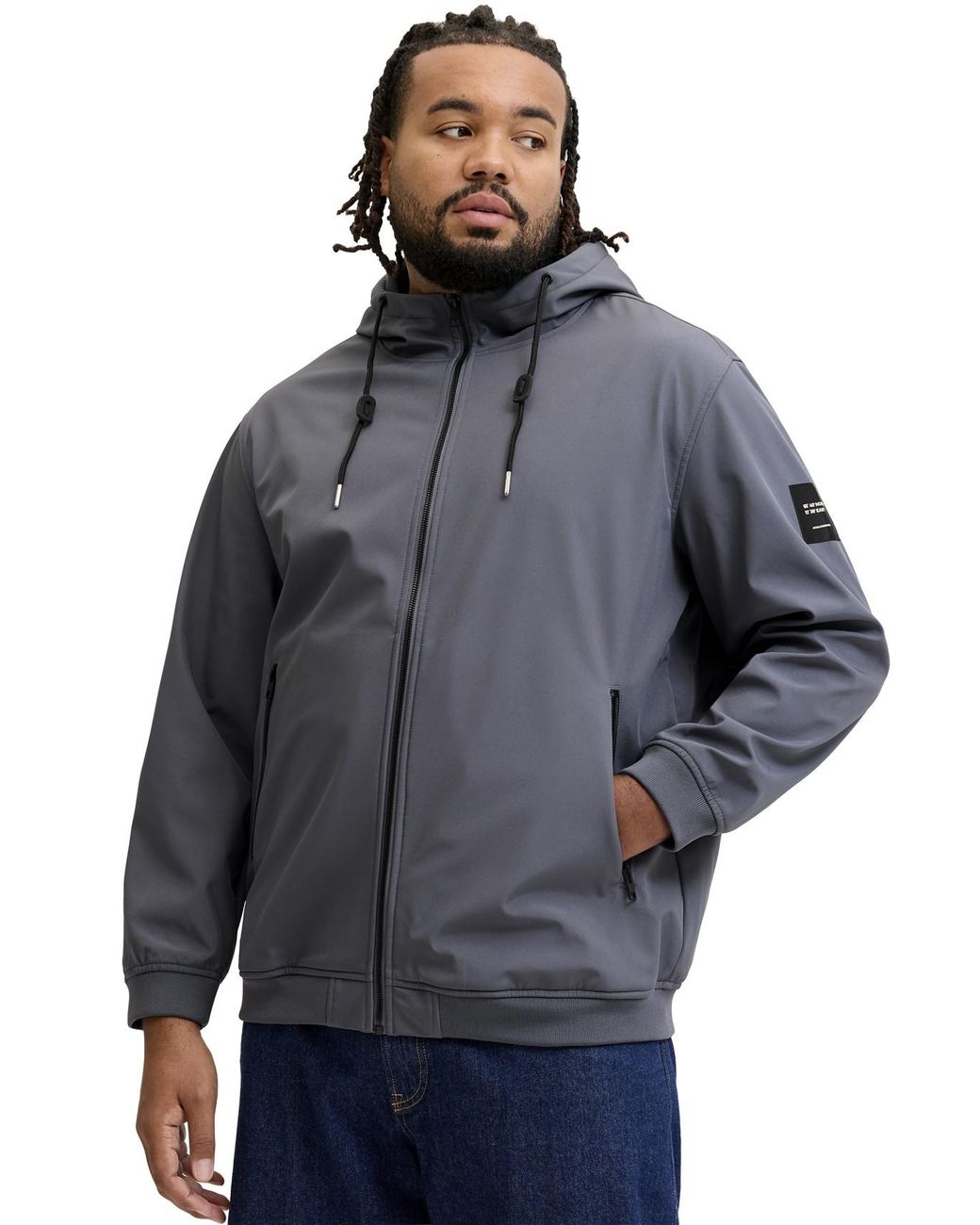 Jack & Jones Softshell Jas Plus Size in het Gray voor heren