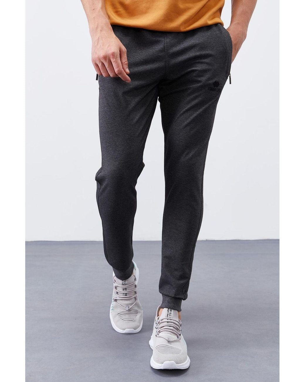 TOMMY LIFE Blue Slim-Fit Fleece Sweatpants for men
