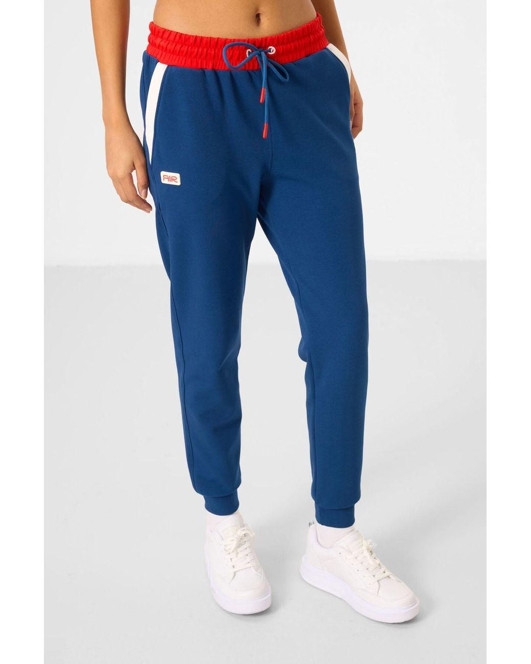 TOMMY LIFE Red Color-Blocked Hooded Sweatshirt And Pants Set