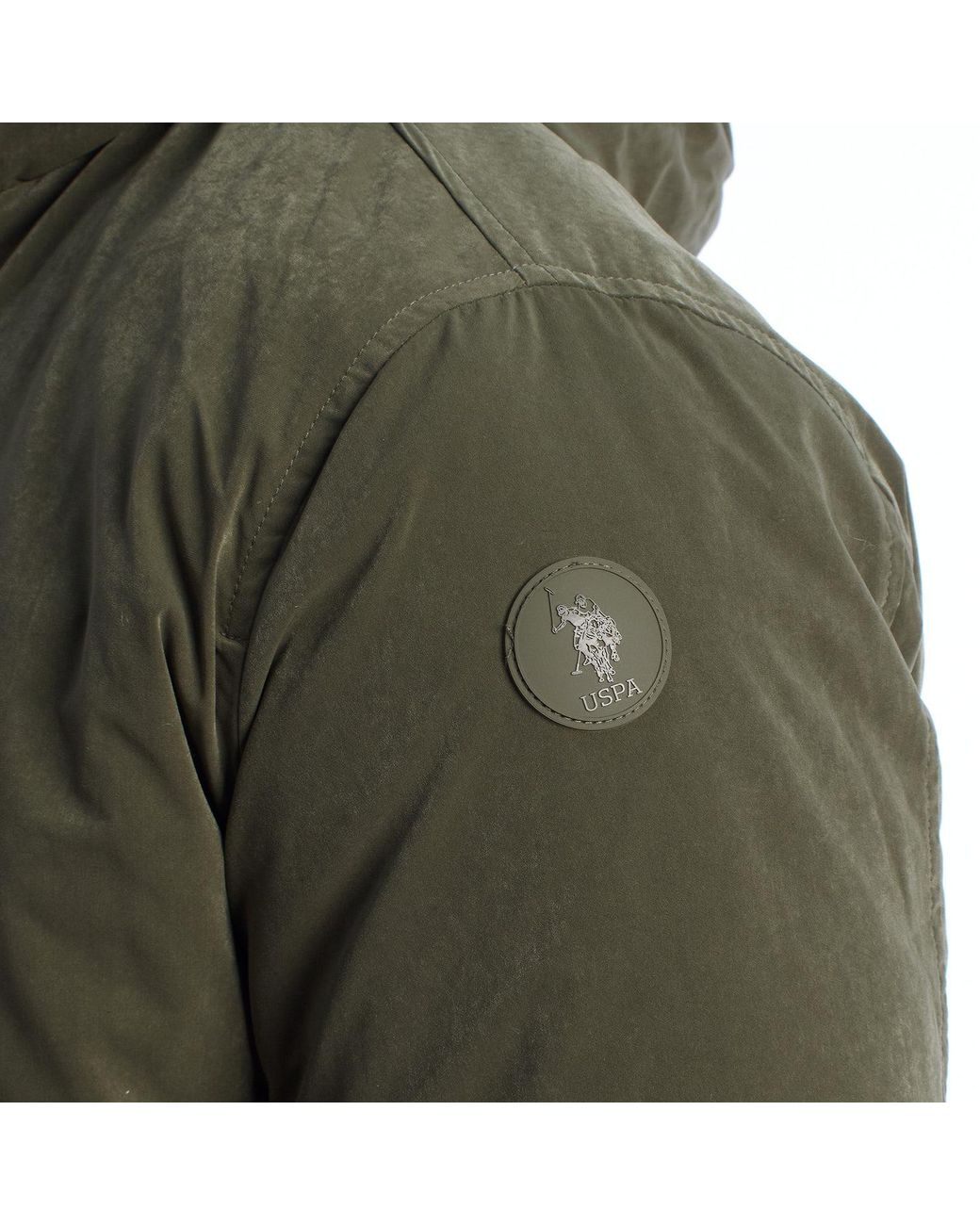 U.S. POLO ASSN. Green Winter Padded Jacket With Hood Us40127003 for men