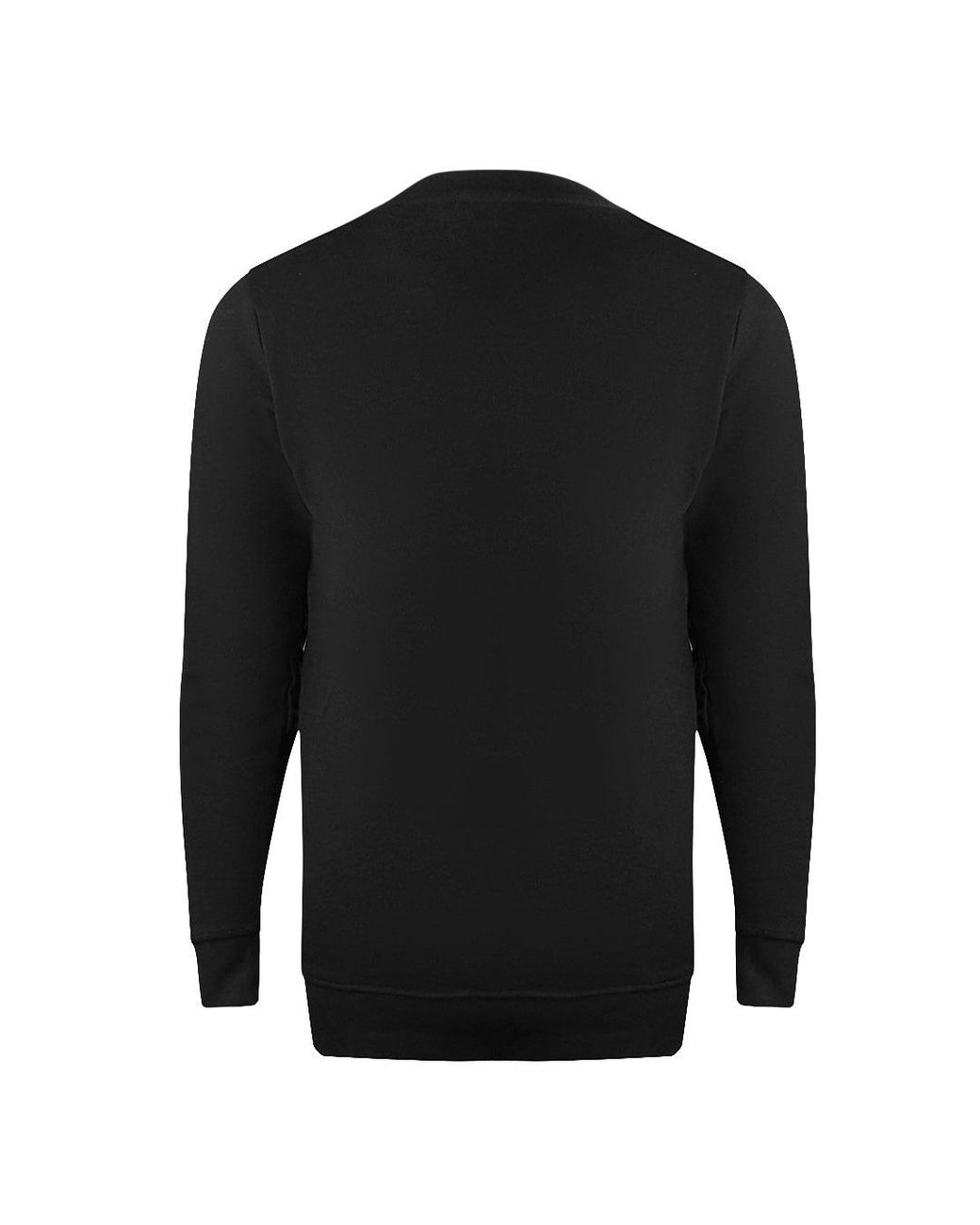 Roberto Cavalli Black Asymmetric Box Design Sweatshirt Cotton for men