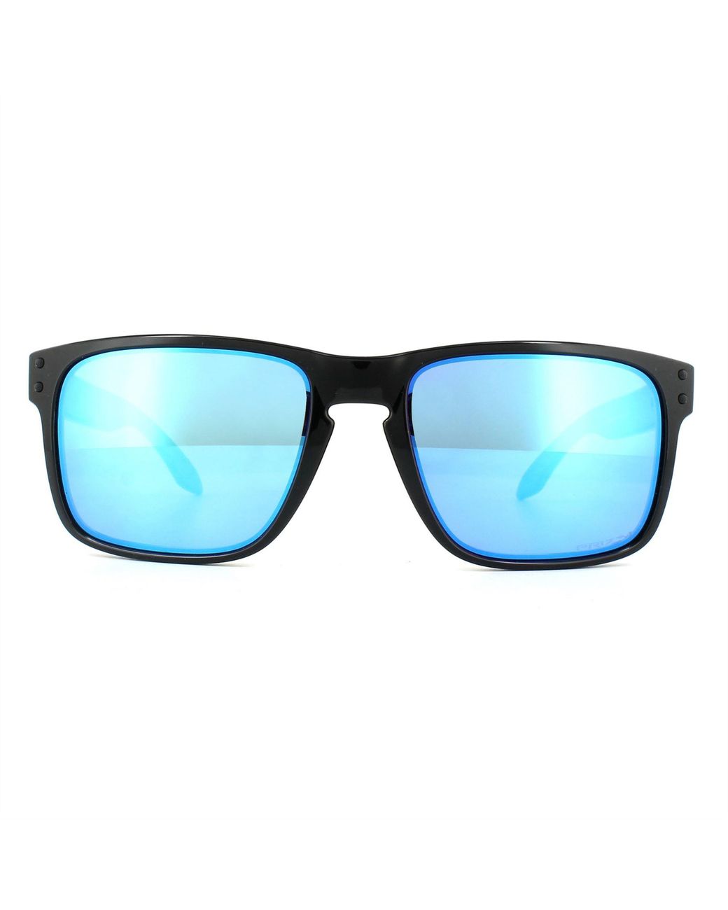 Oakley Blue Rectangle Polished Prizm Sapphire Sunglasses for men