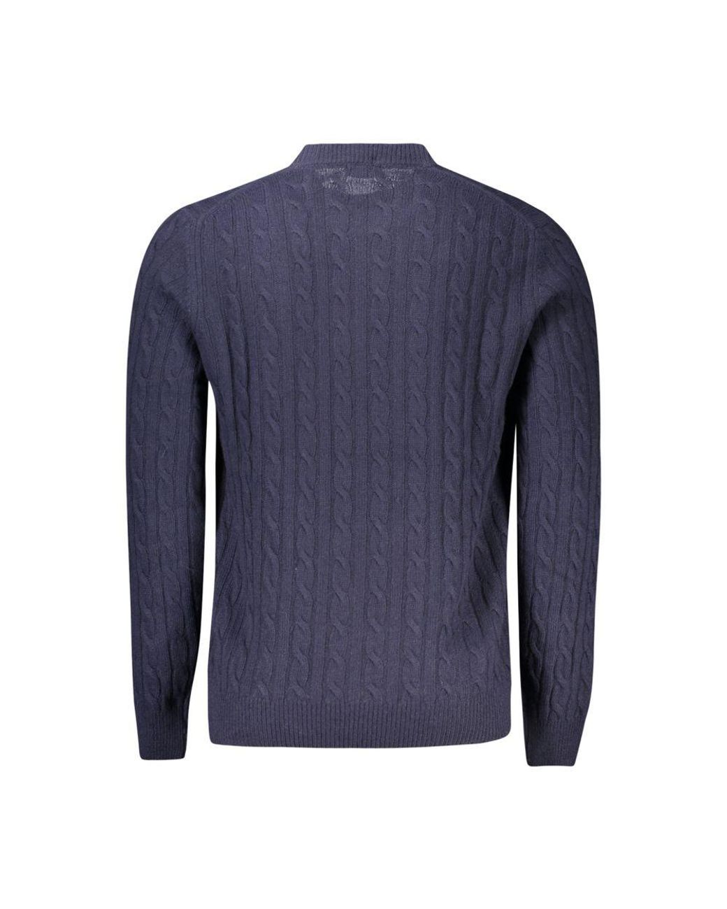 North Sails Dunkelblauer Kabelstrickpullover in Blue für Herren