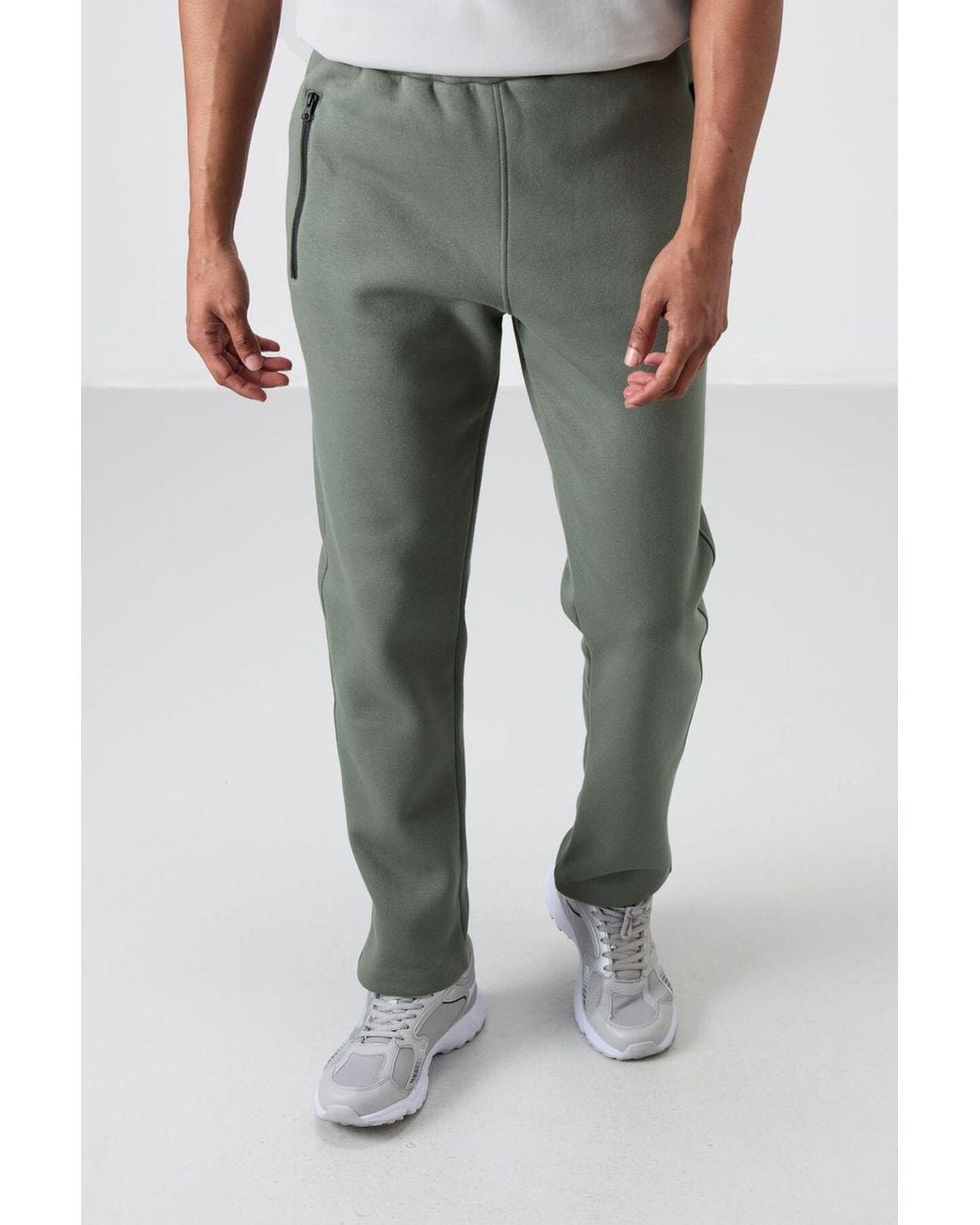 TOMMY LIFE Gray Regular Fit Fleece Sweatpants for men