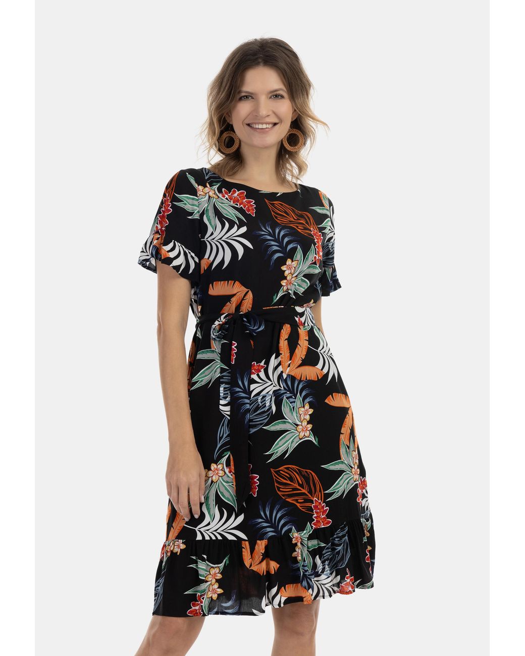 Usha Dress Nowles in het Black