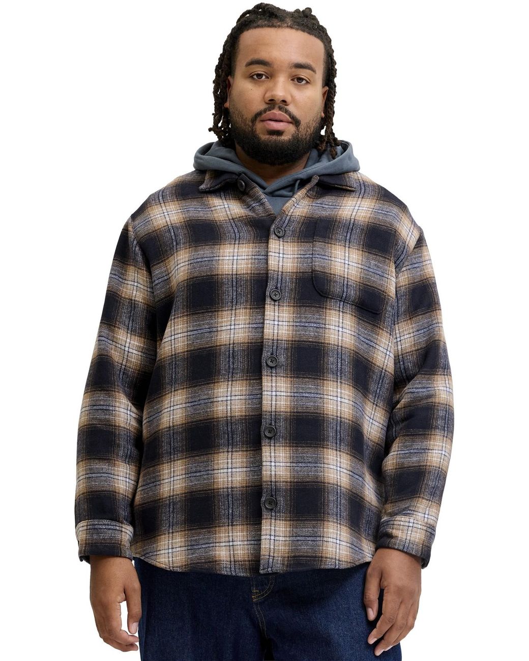 Jack & Jones Overshirt Plus Size in het Gray voor heren
