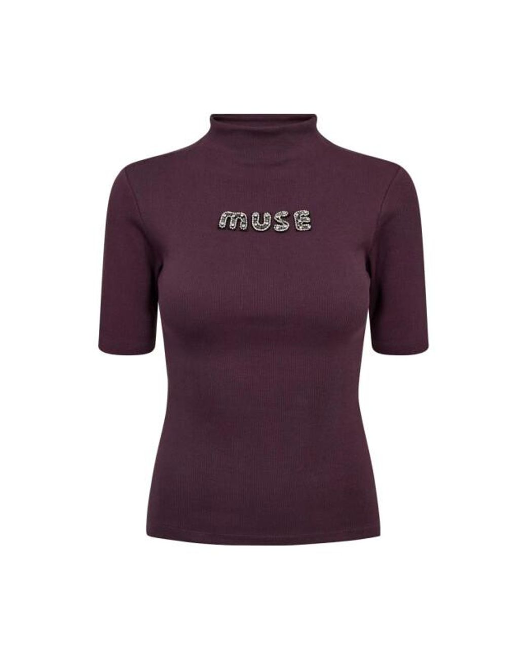 Cph Muse Cmsiv Tee Plum Perfect in het Purple