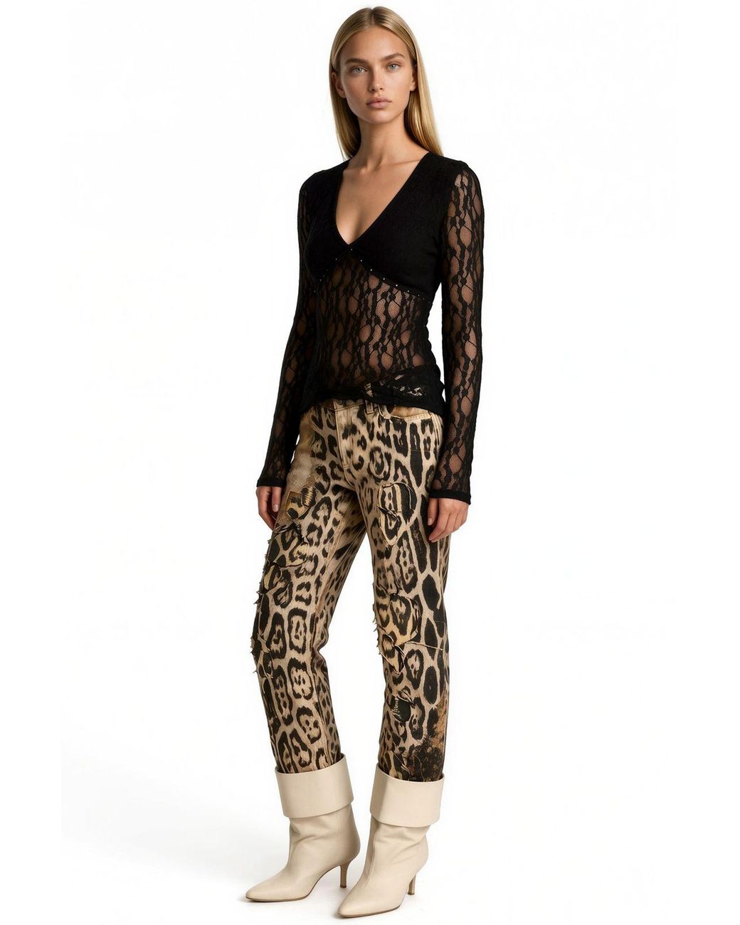 Busem Black V-Neck Long Sleeve Blouse